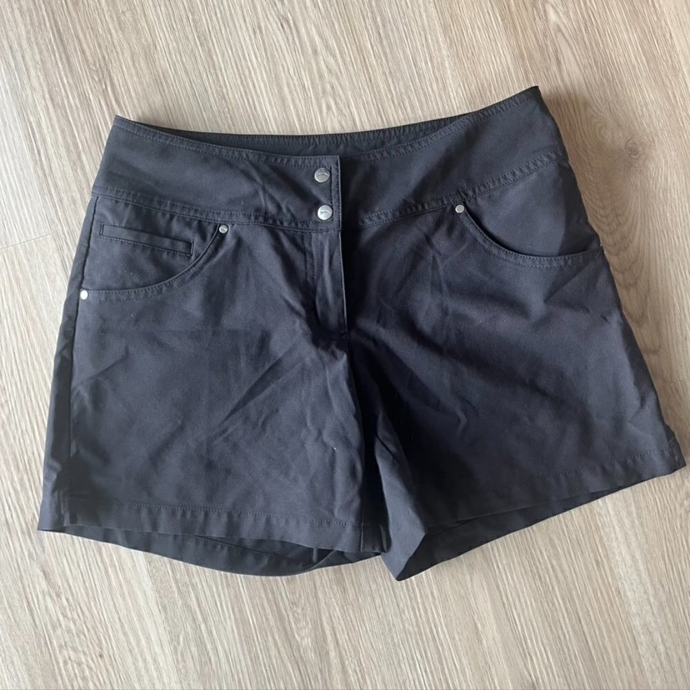 Slazenger Golf Chino Shorts Black Womens Size 2 Stretch Athletic Activewear